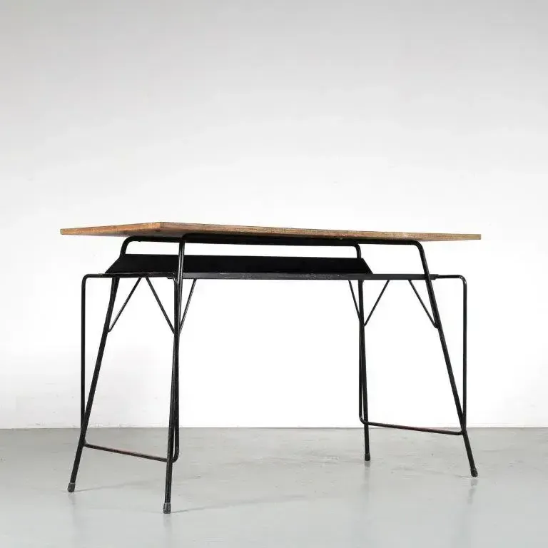 1950s Willy Van Der Meeren Teacher’s Desk For Tubax, Belgium photo vintage