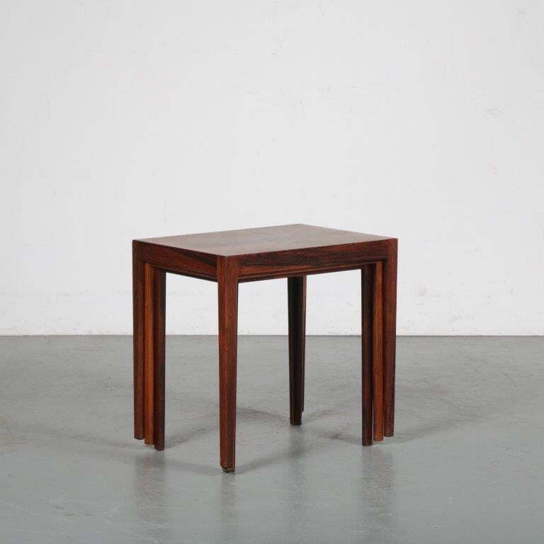 photo for sale Svenn Eske Kristensen Nesting Tables For Pontoppidan, Denmark 1960