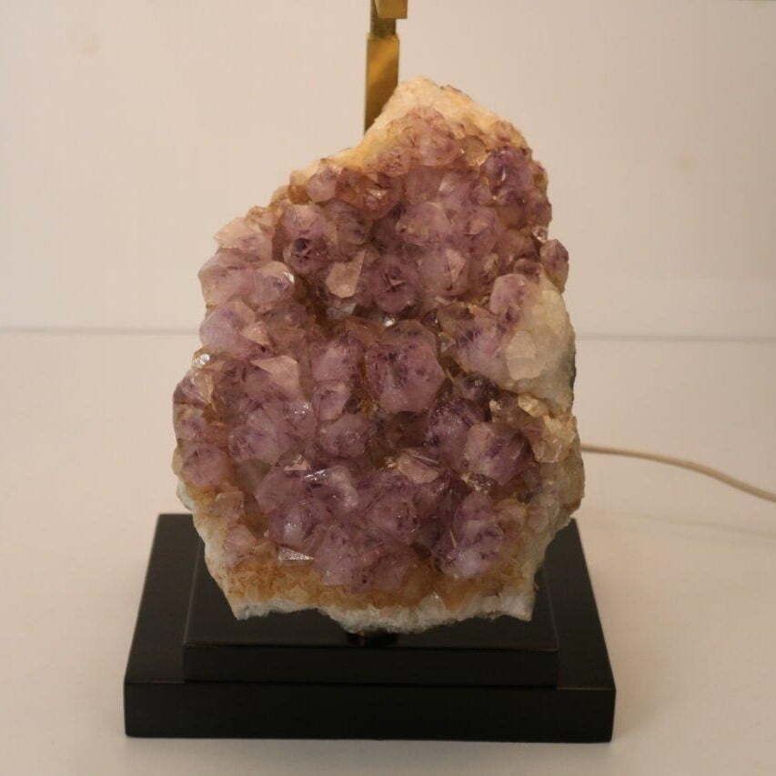 Amethyst Table Lamp In The Style Of Willy Daro, Belgium 1970 photo for sale