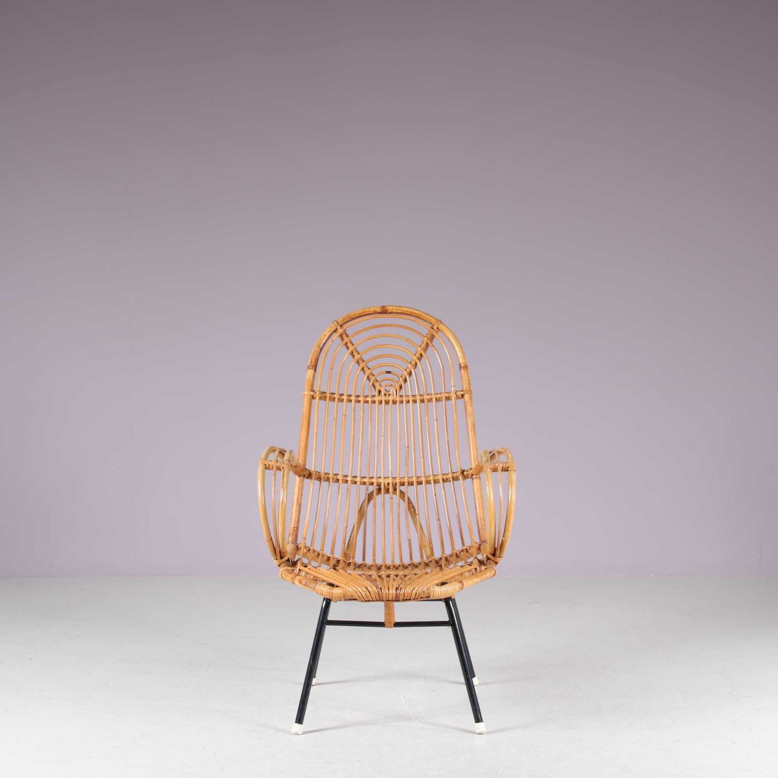 1950s Rattan Chair By Gebroeders Jonkers, Netherlands photo Furniture