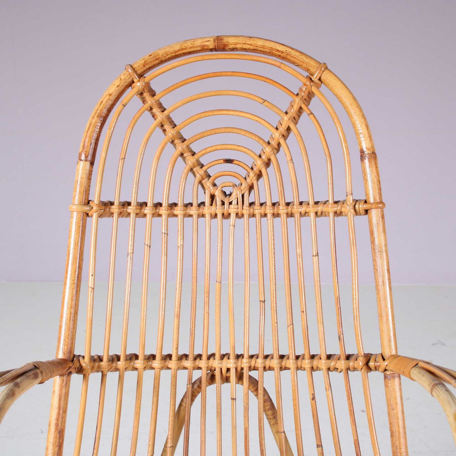 1950s Rattan Chair By Gebroeders Jonkers, Netherlands photo vinterior