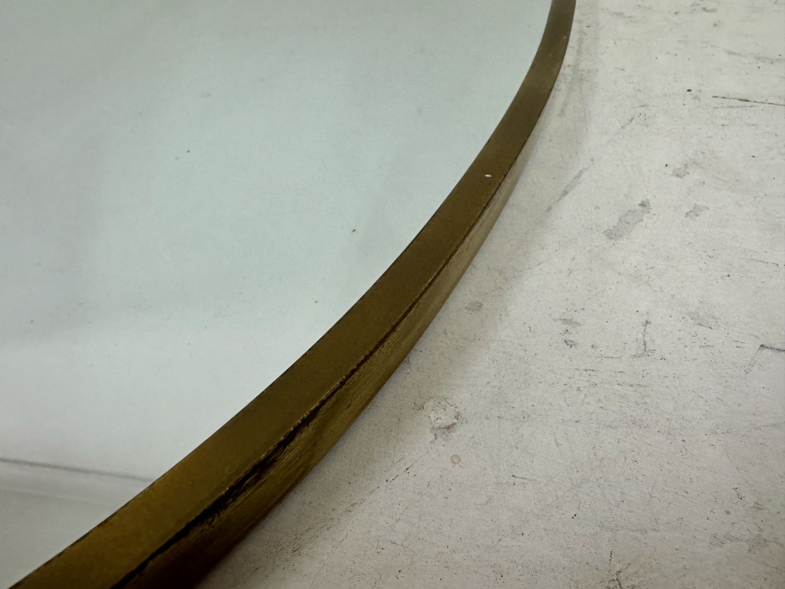 1950s Italian Brass Shield Mirror photo furniture