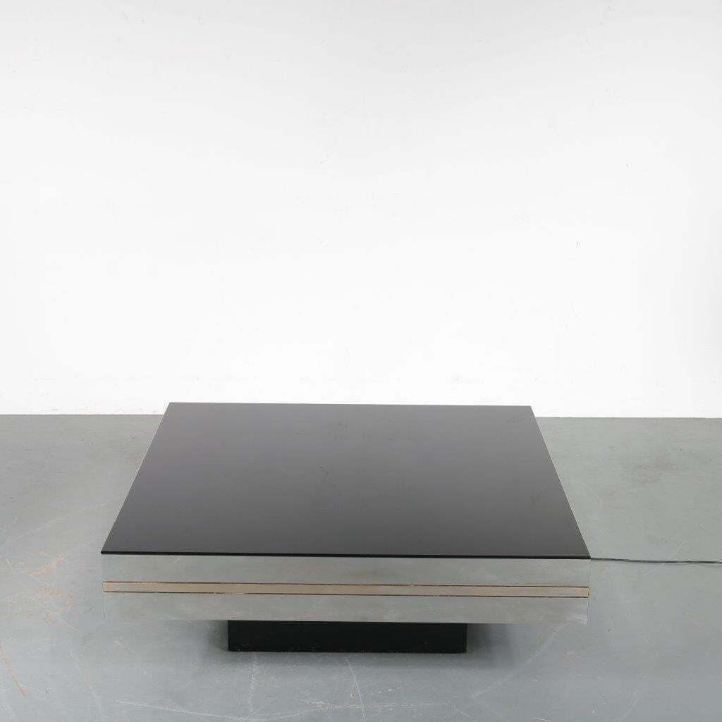 photo for sale Square Uplighter Coffee Table In The Style Of Maria Sabot, Belgium 1970