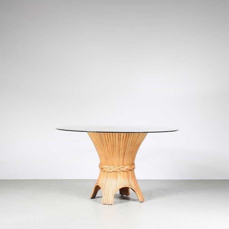 1970s Bamboo Dining Table By Mcguire USA photo buy
