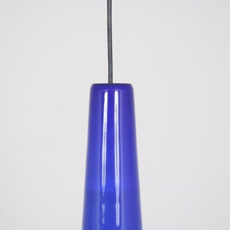 1960s Blue Glass Hanging Lamp By Vistosi, Italy photo Lighting