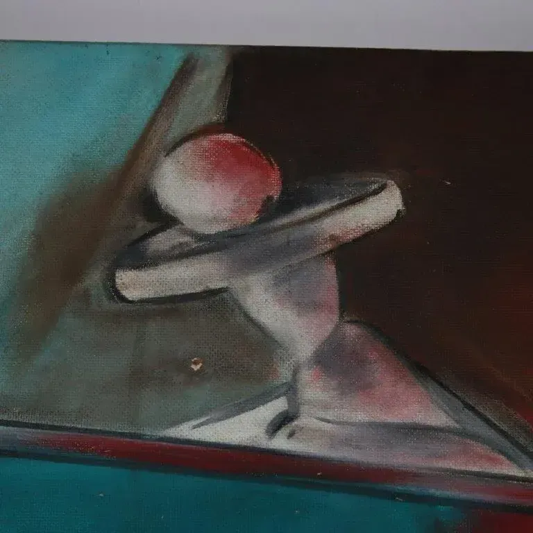 photo furniture 1968 Large Painting “Lasers Give Pictures” By Jan Withofs, Belgium