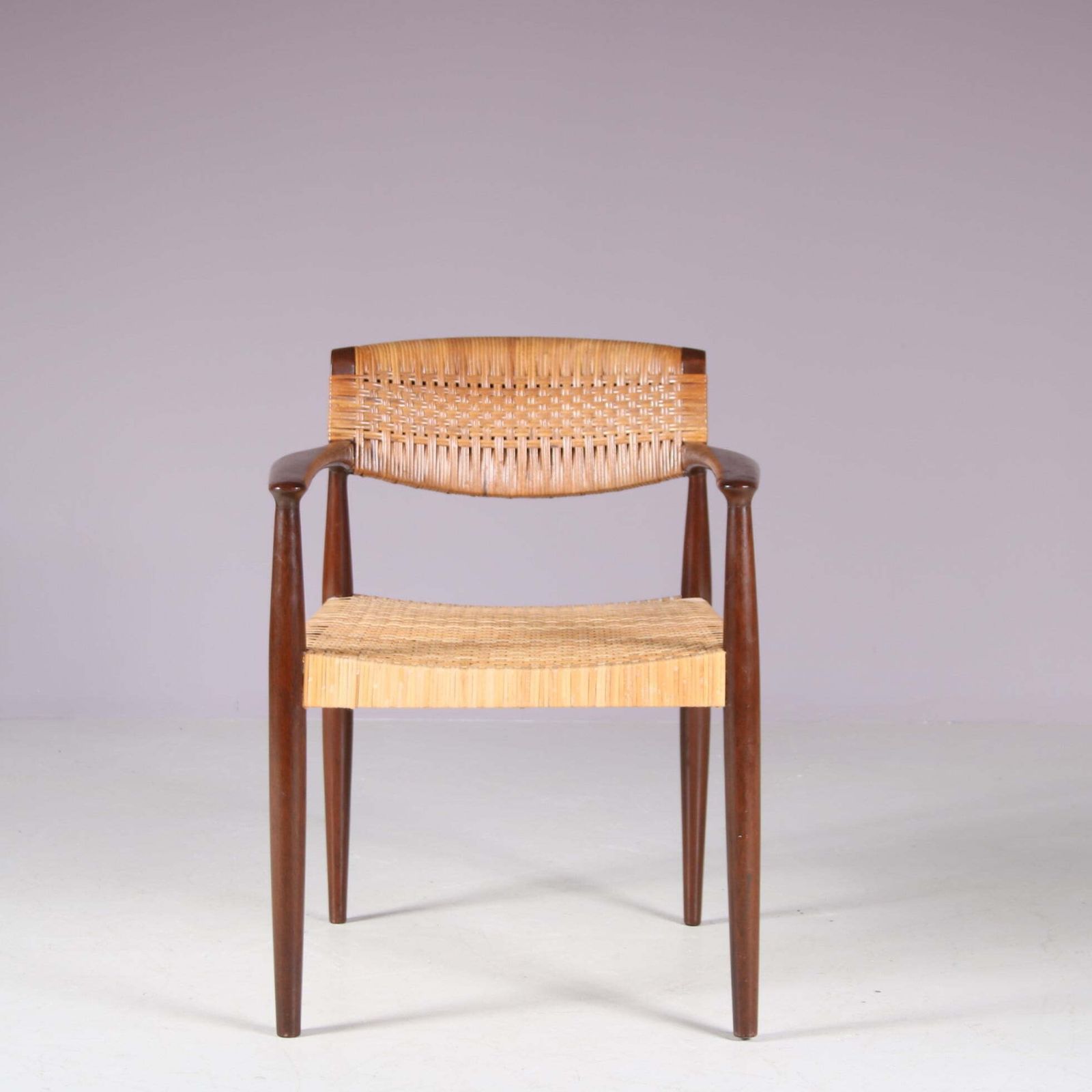 Side Chair By Einar Larsen & Aksel Bender Madsen For Willy Beck, Denmark 1950 photo for sale