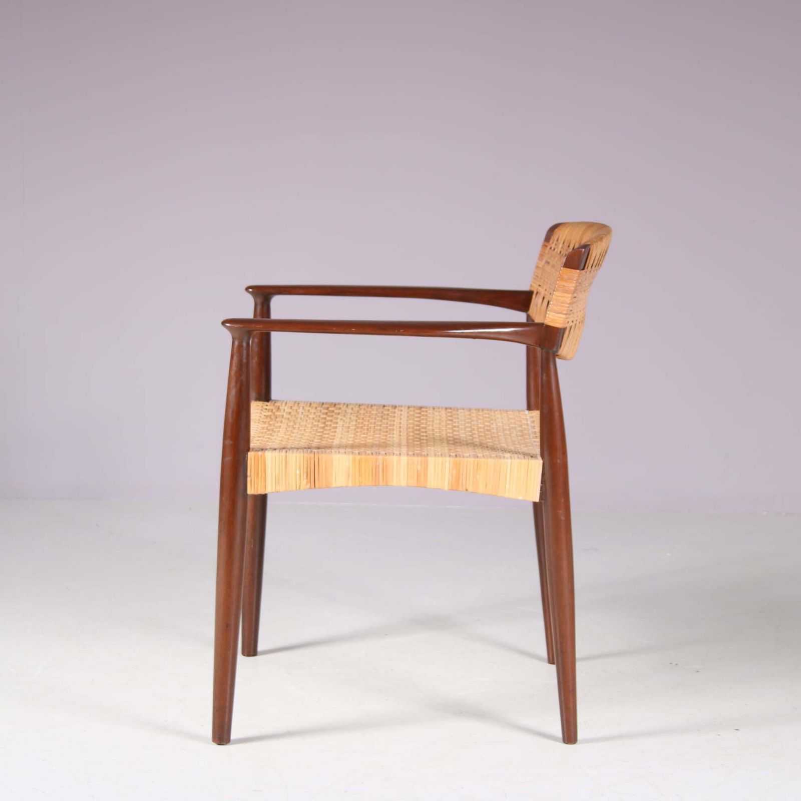 Side Chair By Einar Larsen & Aksel Bender Madsen For Willy Beck, Denmark 1950 photo vinterior
