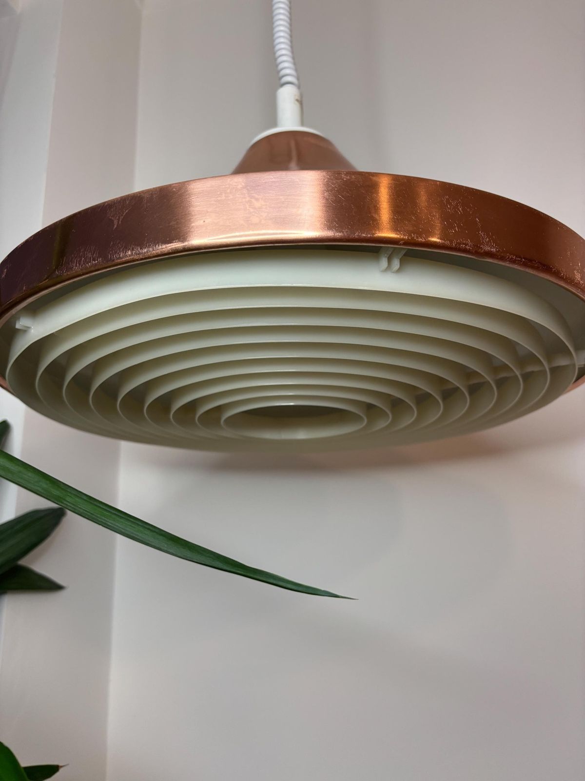 Danish Copper Pendant Light, 1970s photo 135.0