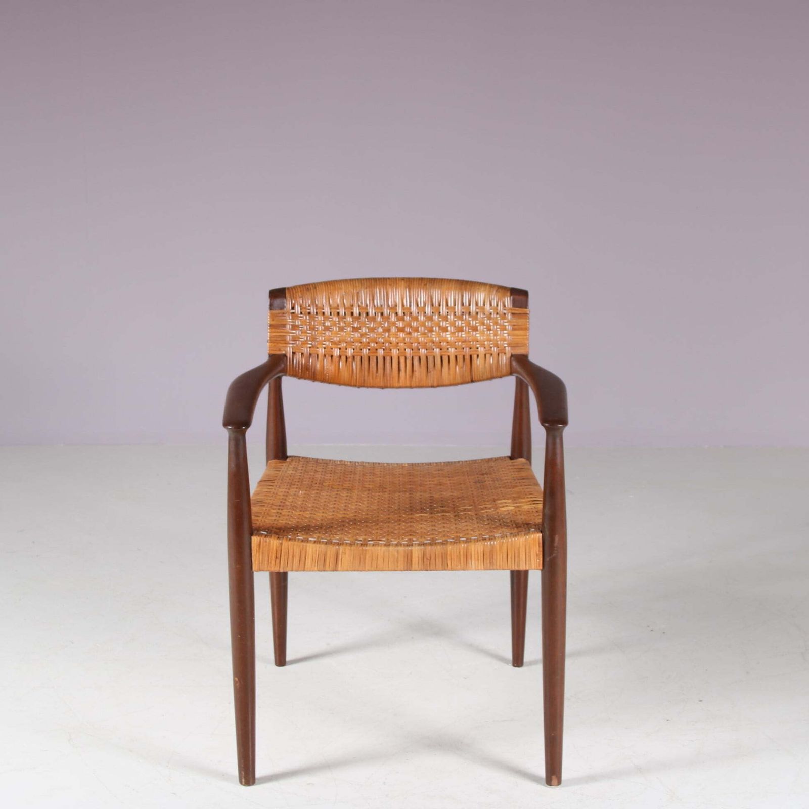 Side Chair By Einar Larsen & Aksel Bender Madsen For Willy Beck, Denmark 1950 photo for sale