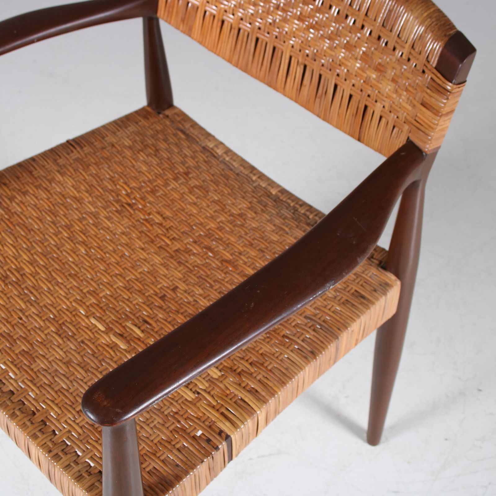 Side Chair By Einar Larsen & Aksel Bender Madsen For Willy Beck, Denmark 1950 photo Furniture