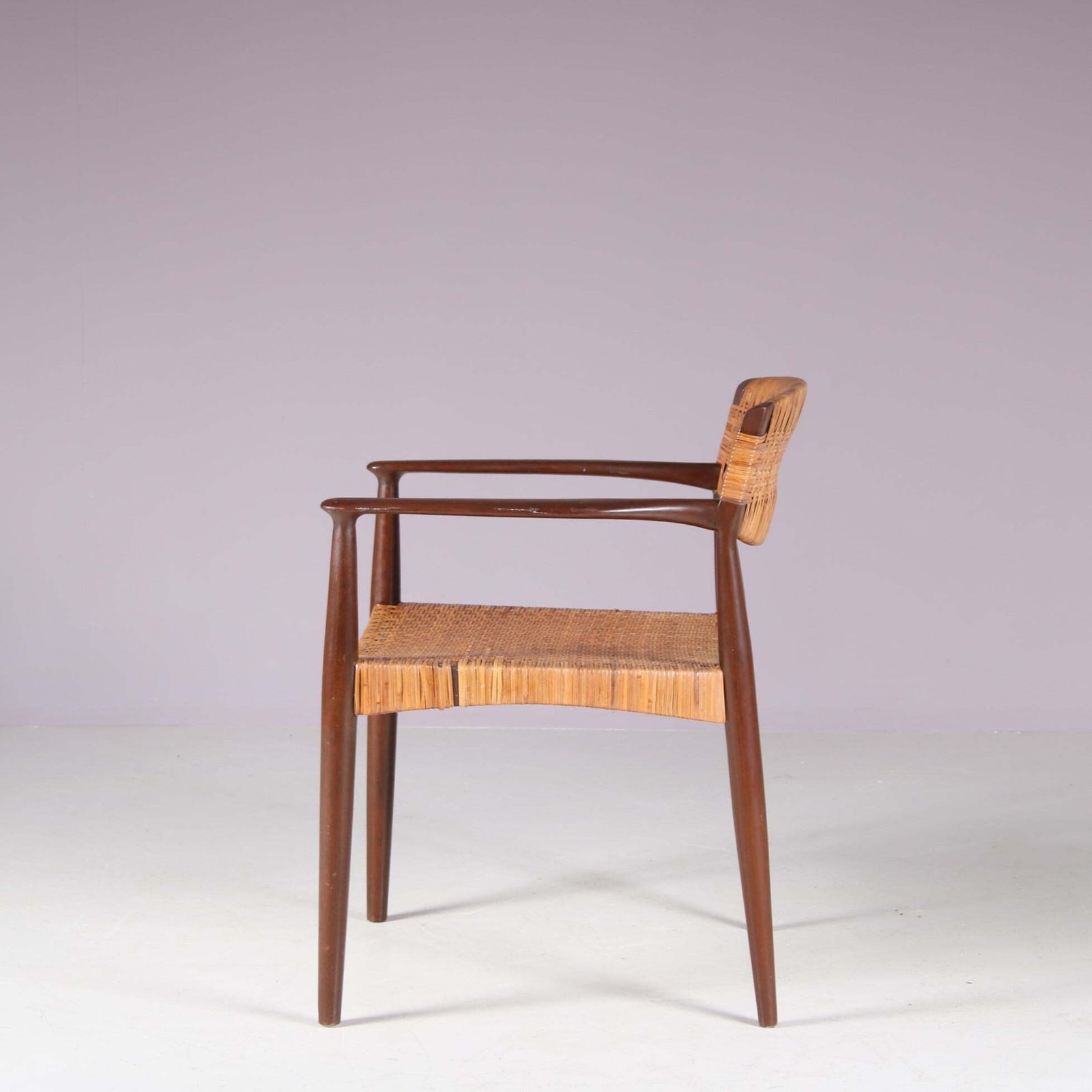 Side Chair By Einar Larsen & Aksel Bender Madsen For Willy Beck, Denmark 1950 photo 927.0