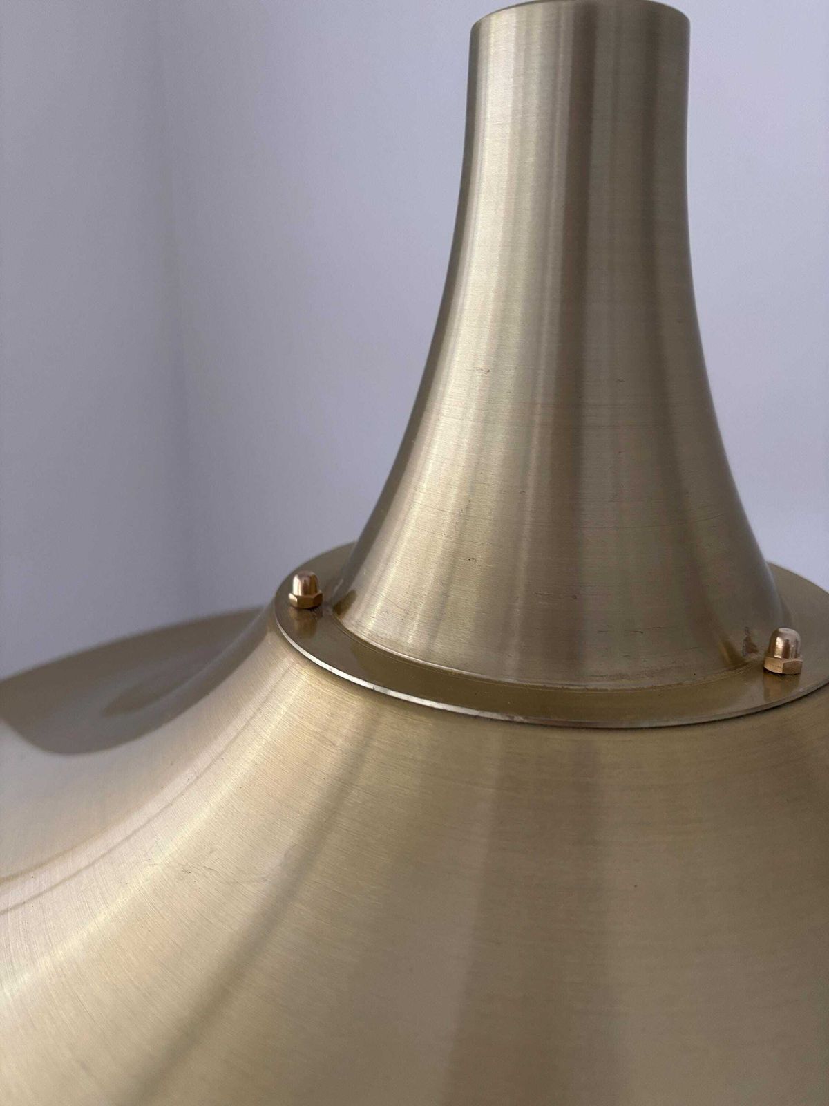 Scandinavian Design "Witch Hat" Golden Pendant Light 1970’s photo buy