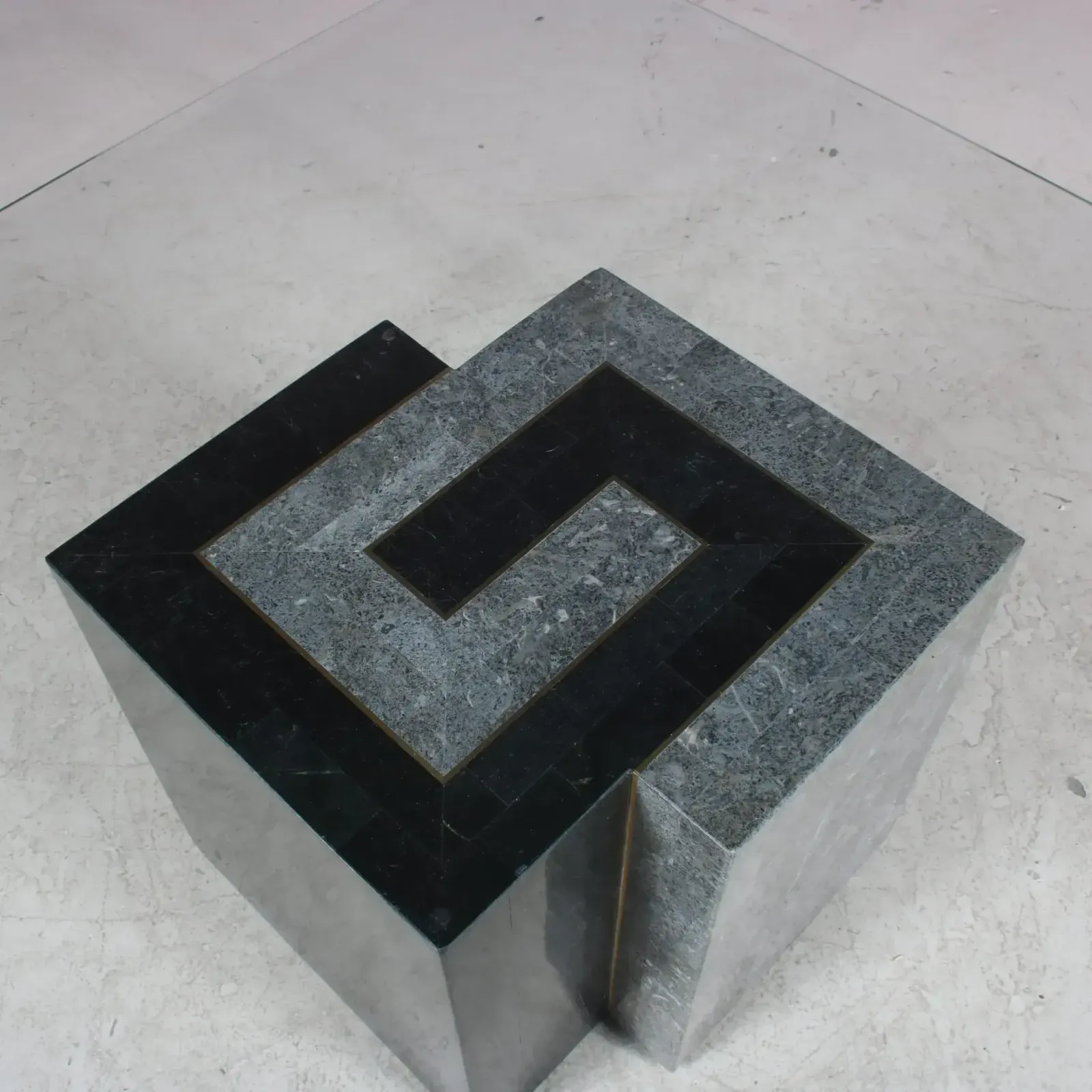 1980s Tessellated Stone Coffee Table By Maitland Smith, USA photo vinterior