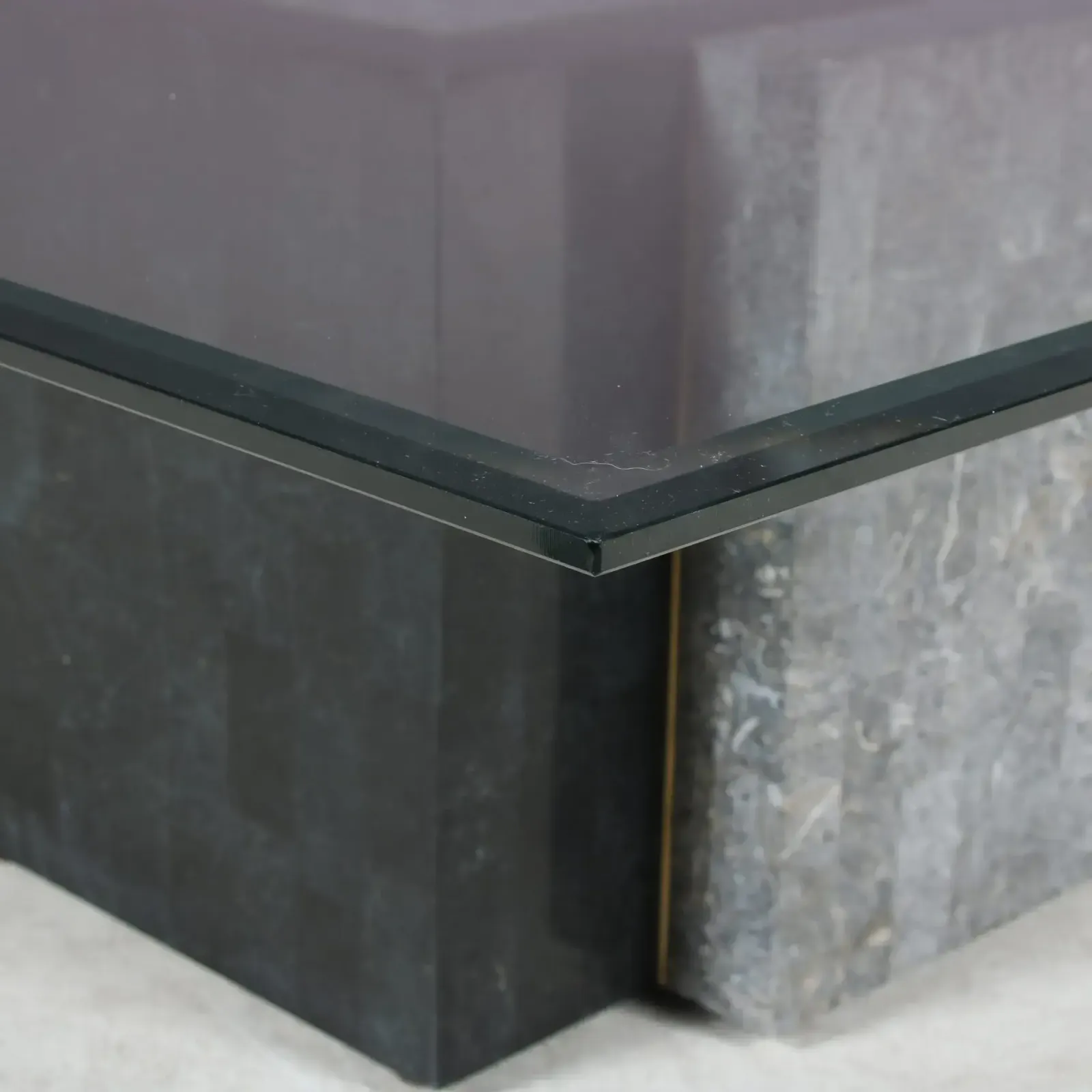 1980s Tessellated Stone Coffee Table By Maitland Smith, USA photo vintage