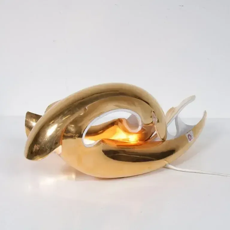 Sculptural Table Light By Amadeo Fiorese For Cermiche Fiorese, Italy 1960
