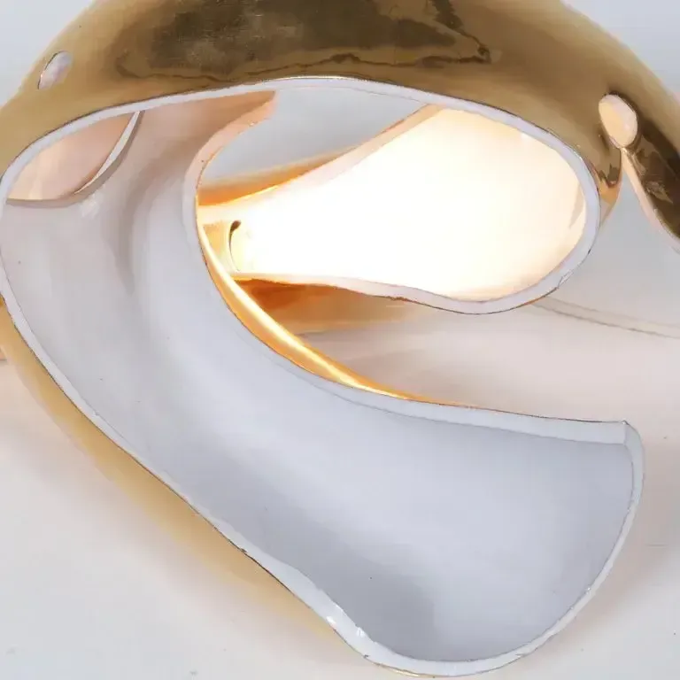 Sculptural Table Light By Amadeo Fiorese For Cermiche Fiorese, Italy 1960 photo Lighting