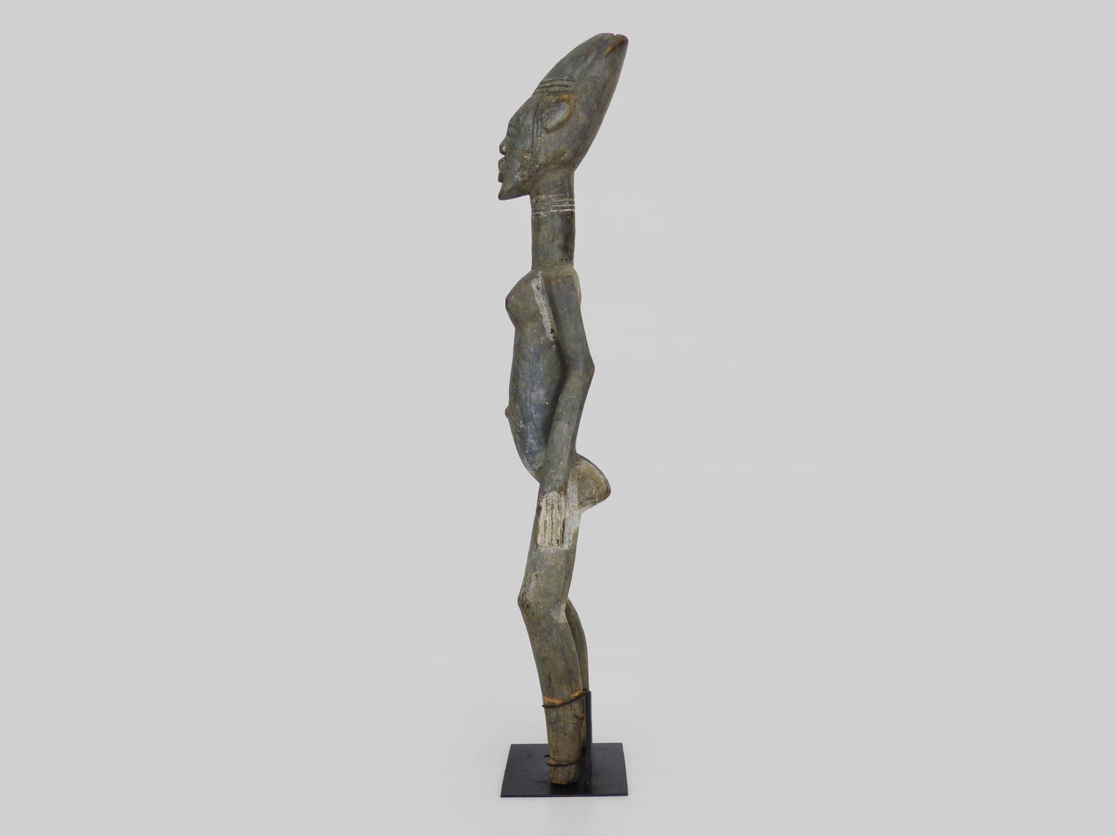 Large African Baoulé Statue From Ivory Coast. African Art, Tribal Art. 50s 60s photo vintage