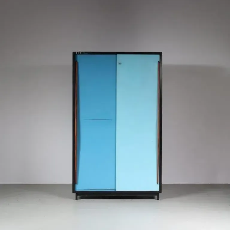 Willy Van Der Meeren Large Wardrobe For Tubax, Belgium 1950 photo furniture