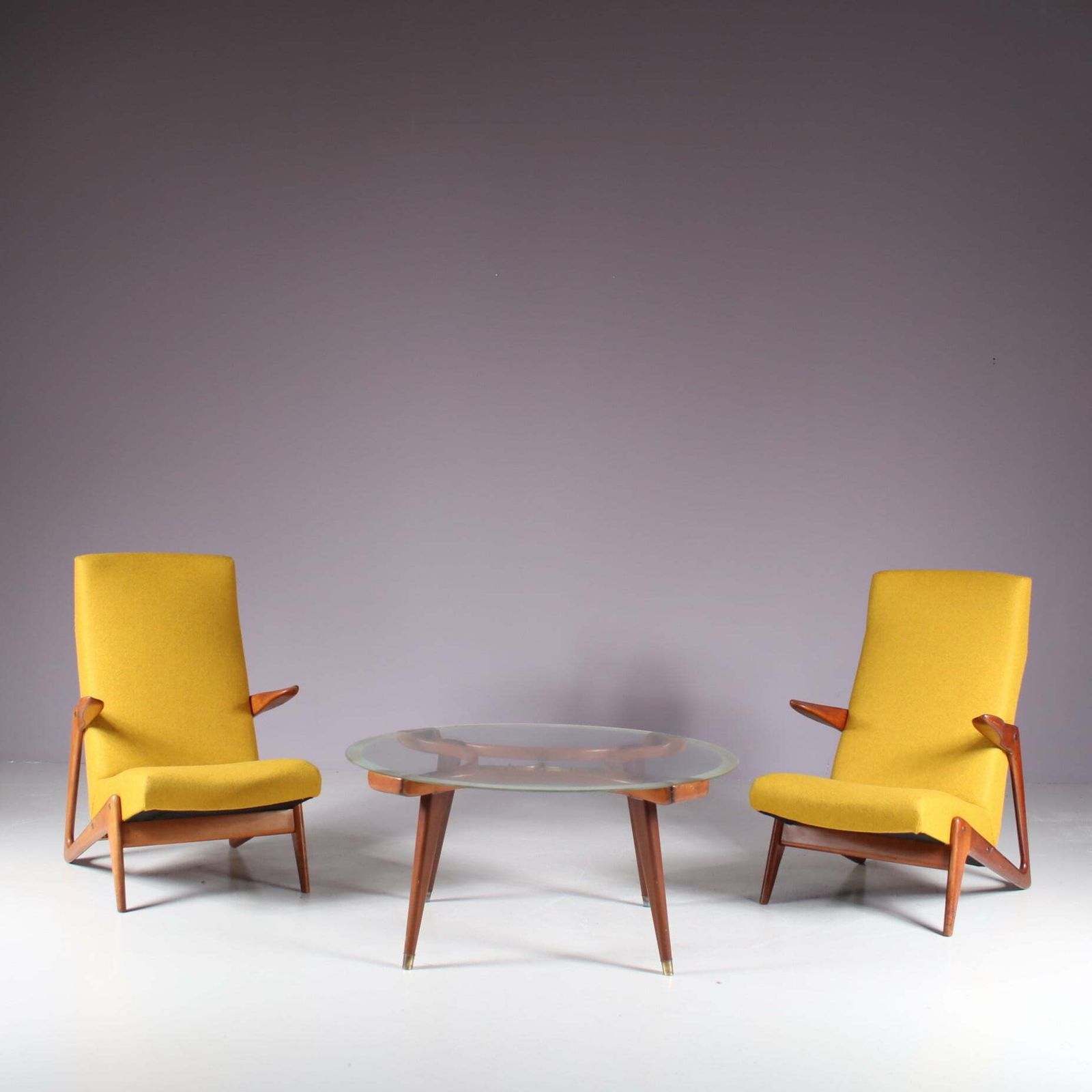 photo vinterior Alfred Hendrickx Attributed Lounge Chair By Belform, Belgium 1950