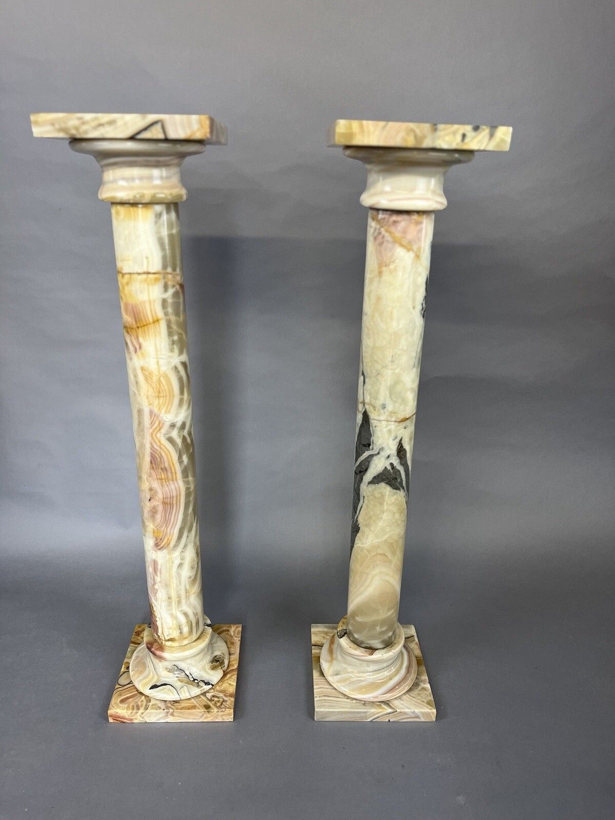 Pair Of Marble Plinths Gallery Display Stand photo for sale