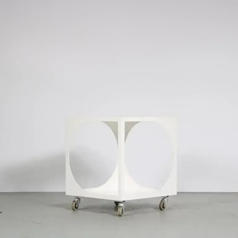 1960s Unique White Metal Trolley From The Netherlands photo furniture