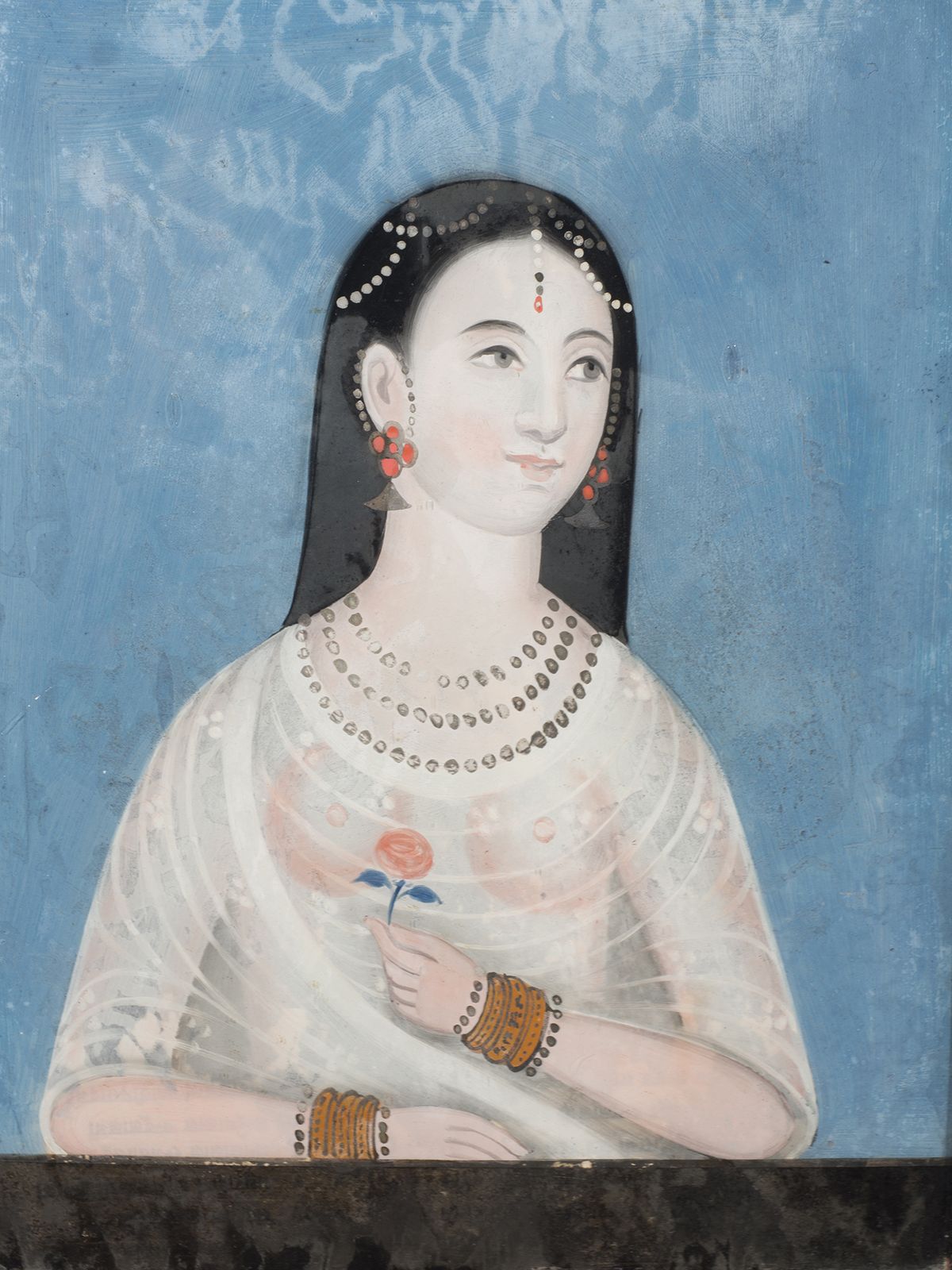 Mastani Of Bhaji Rao 18th Century Reverse Glass Painting photo furniture
