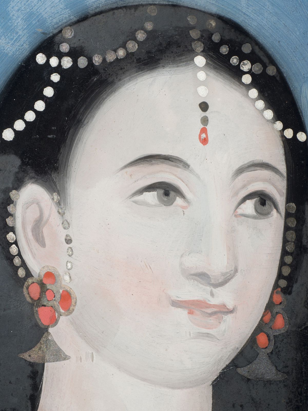 Mastani Of Bhaji Rao 18th Century Reverse Glass Painting photo 3200.0