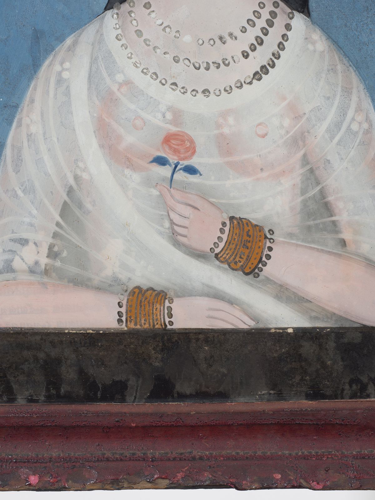 Mastani Of Bhaji Rao 18th Century Reverse Glass Painting photo vinterior