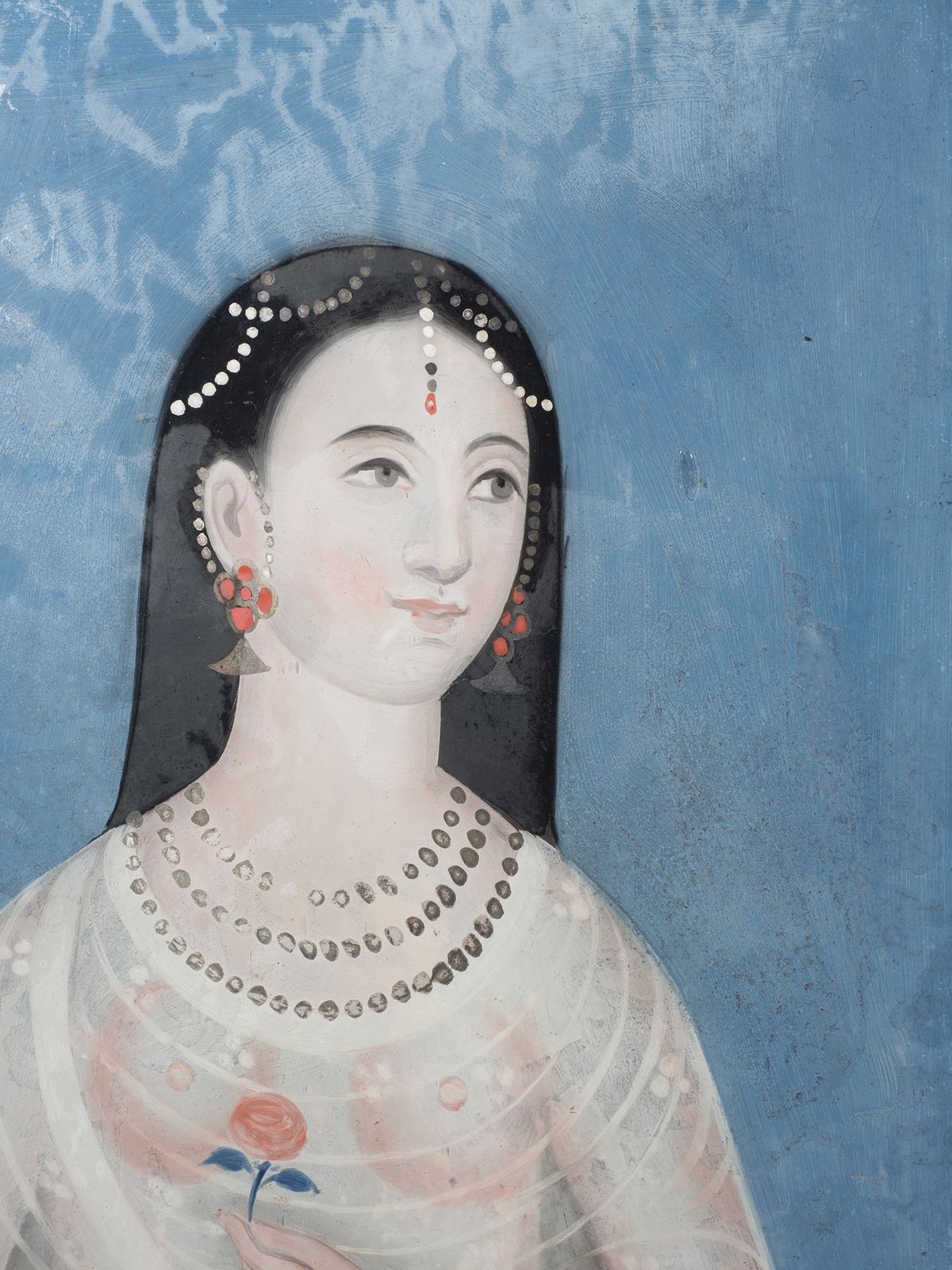 photo for sale Mastani Of Bhaji Rao 18th Century Reverse Glass Painting