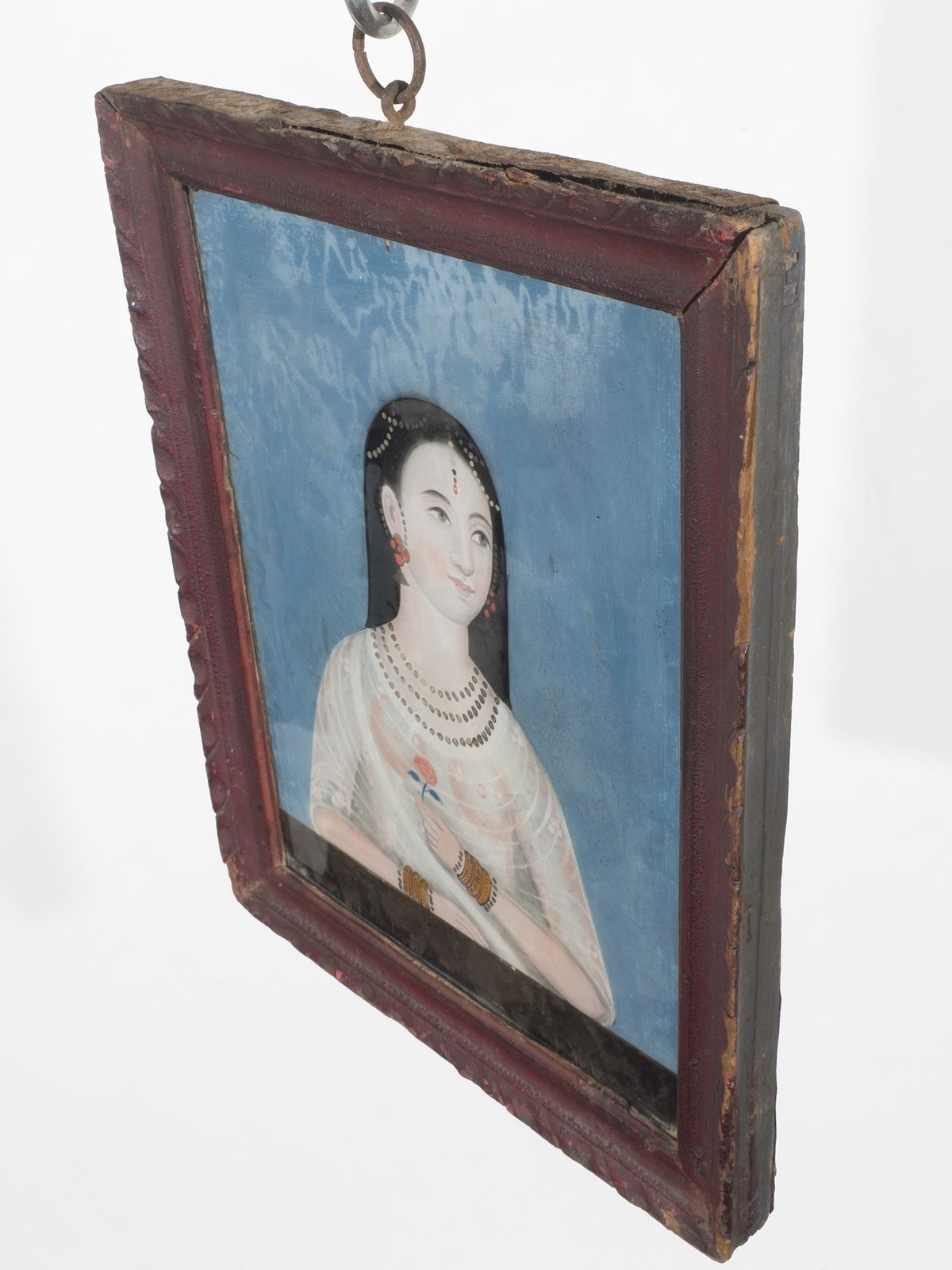Art Mastani Of Bhaji Rao 18th Century Reverse Glass Painting photo
