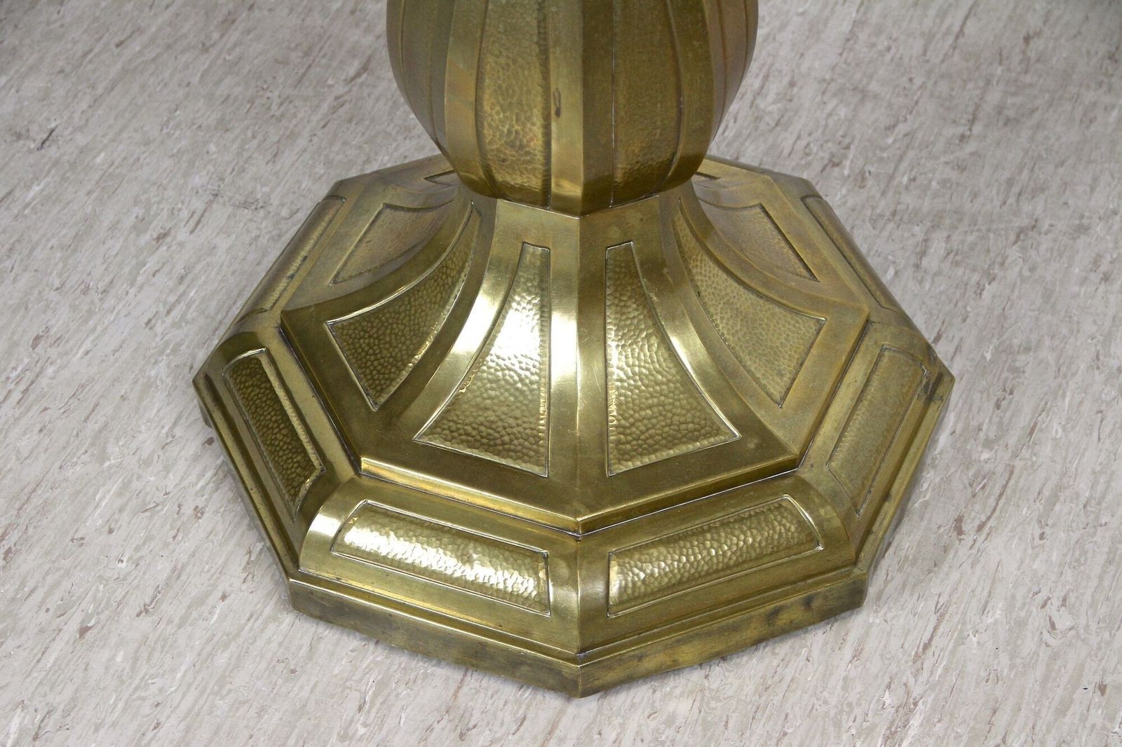 20th Century Art Nouveau Coffee/ Side Table With Brass Base, Austria, Ca. 1910 photo vintage