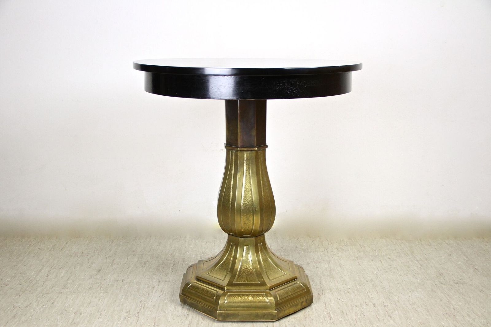 photo vinterior 20th Century Art Nouveau Coffee/ Side Table With Brass Base, Austria, Ca. 1910