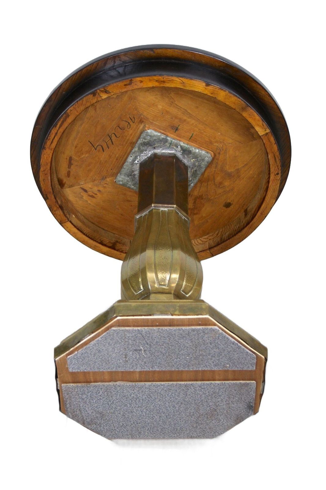 photo buy 20th Century Art Nouveau Coffee/ Side Table With Brass Base, Austria, Ca. 1910