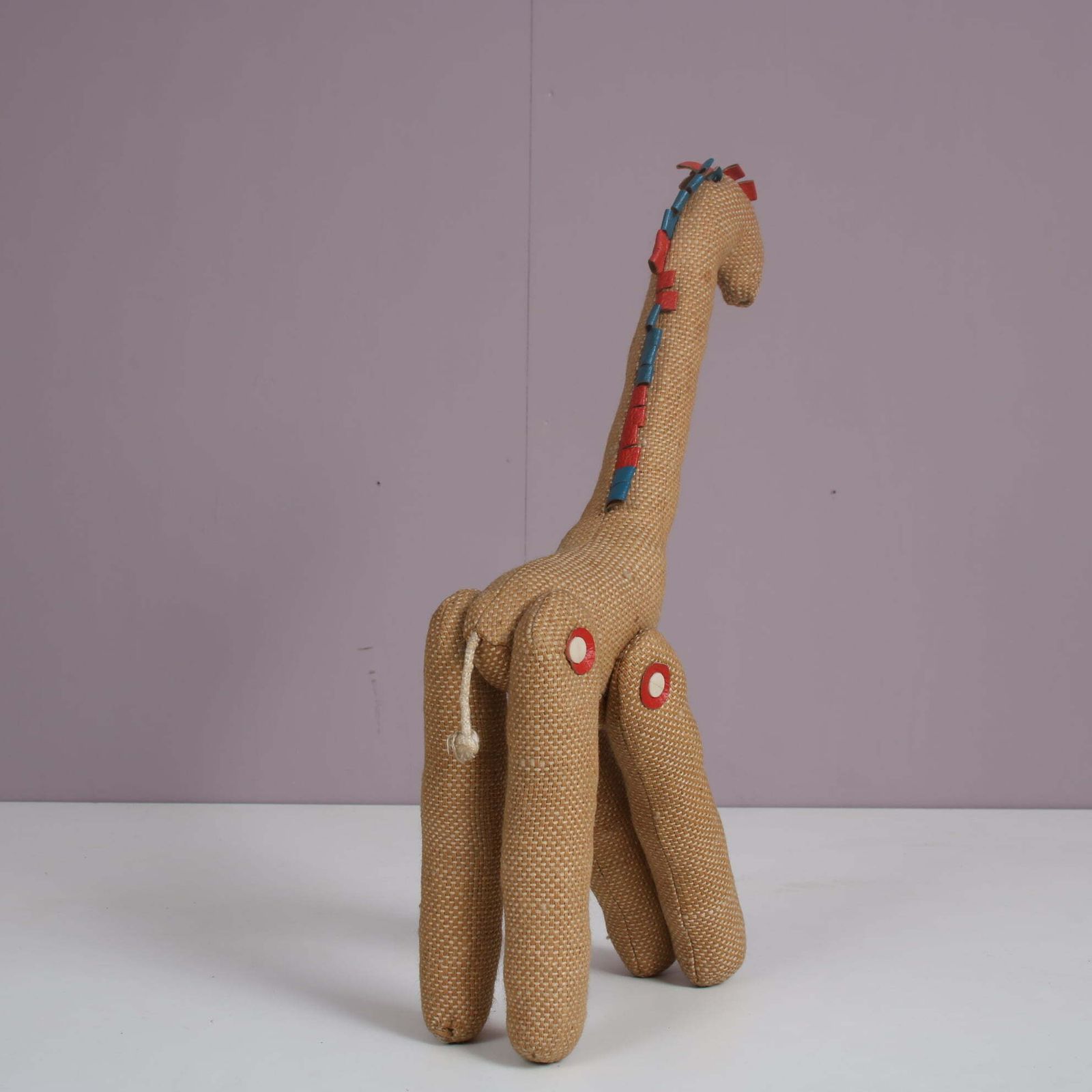 Jute And Leather Giraffe By Renate Müller For H. Josef Leven Kg, Germany 1960 photo Home Decor