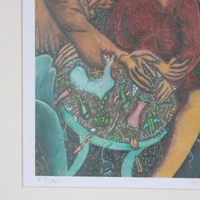 2001 Framed Lithography “Kapoenen” , Netherlands photo Art