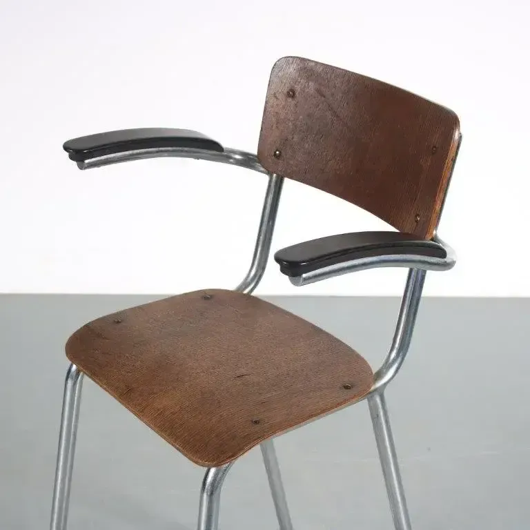 1950s High Children Chair By Gispen, The Netherlands photo vintage