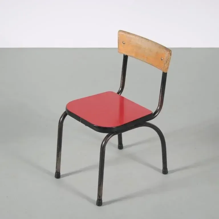 1950s Children Chairs By Willy Van Der Meeren For Tubax, Belgium