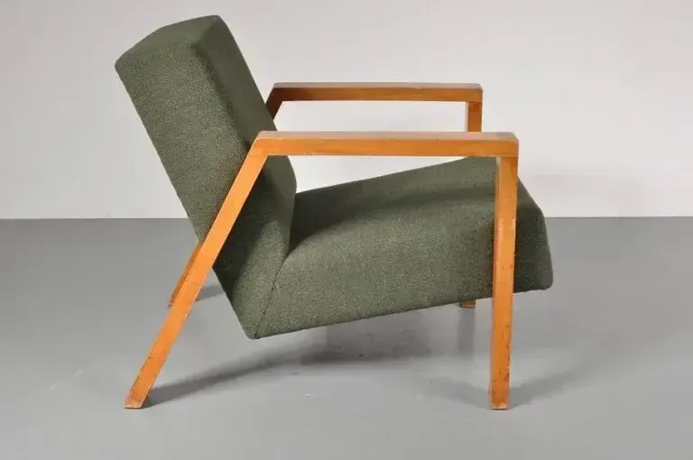 1946s Rare Lounge Chair By Groep & For Goed Wonen, Netherlands photo for sale