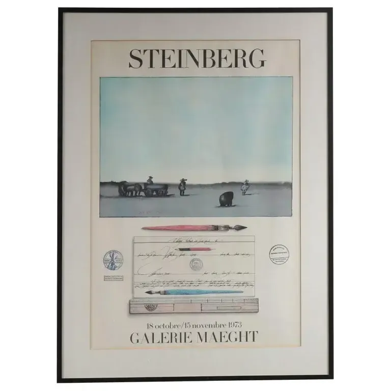 Steinberg Lithography For Galerie Maeght, Printed By Mourlot In Paris, 1973