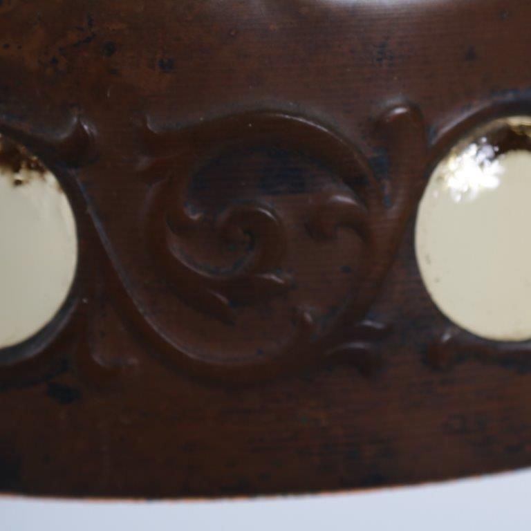 1960s Glass With Copper Hanging Lamp photo Lighting