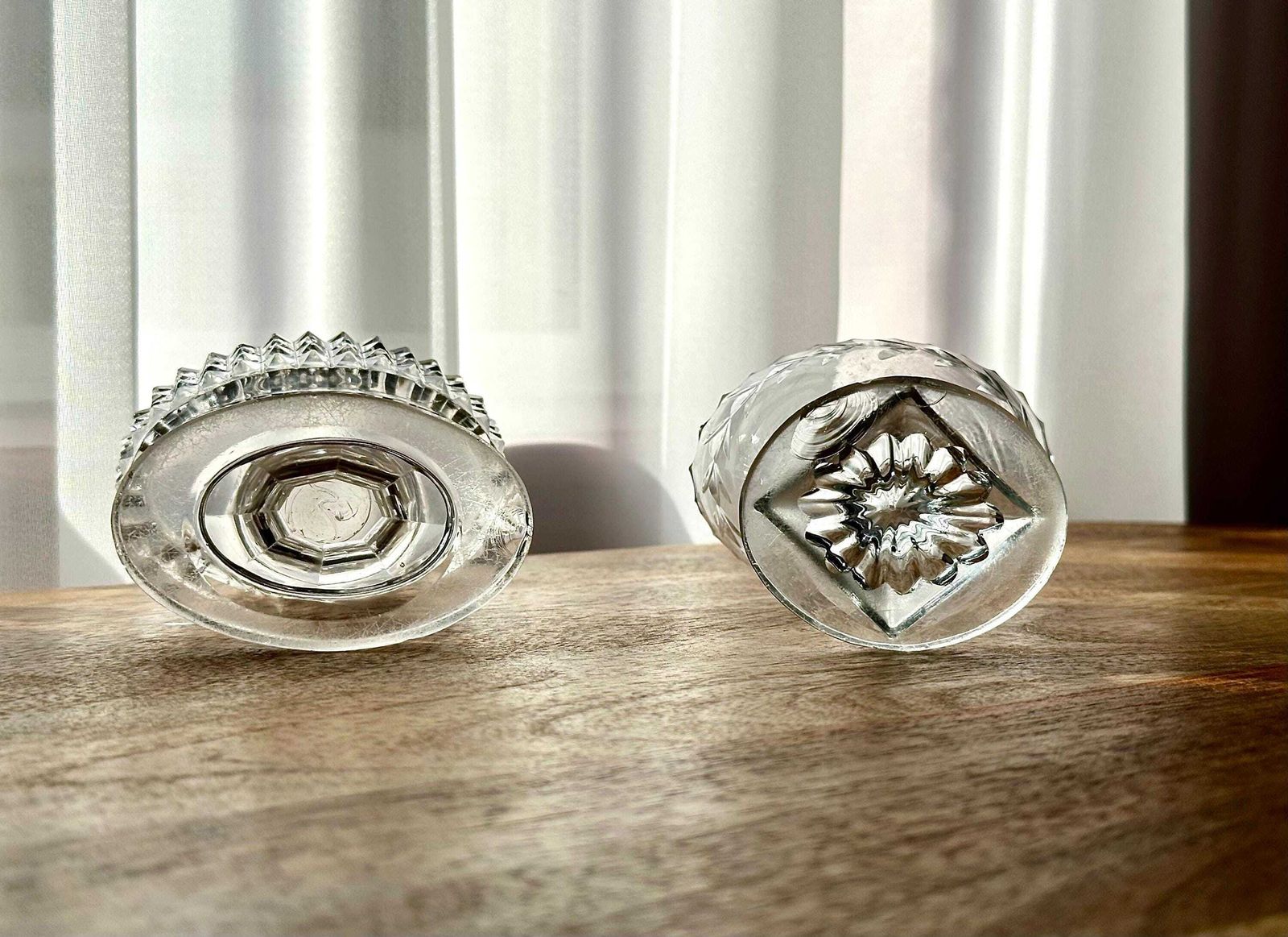 Set Of 2 Antique Glass Master Salt Dishes – Victorian & Georgian (C.1820 1880) photo Home Decor
