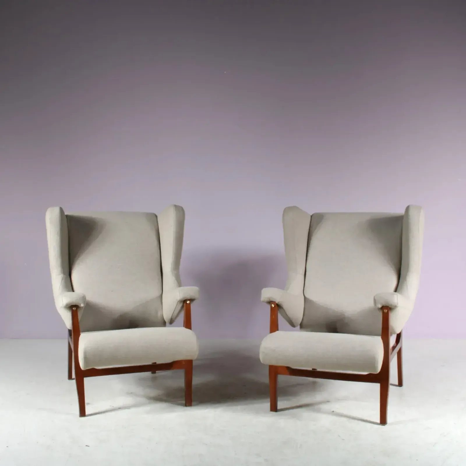 Very Rare Pair Of Early “Fiorenza” Chairs By Franco Albini For Arflex, Italy 1950 photo 27302.0