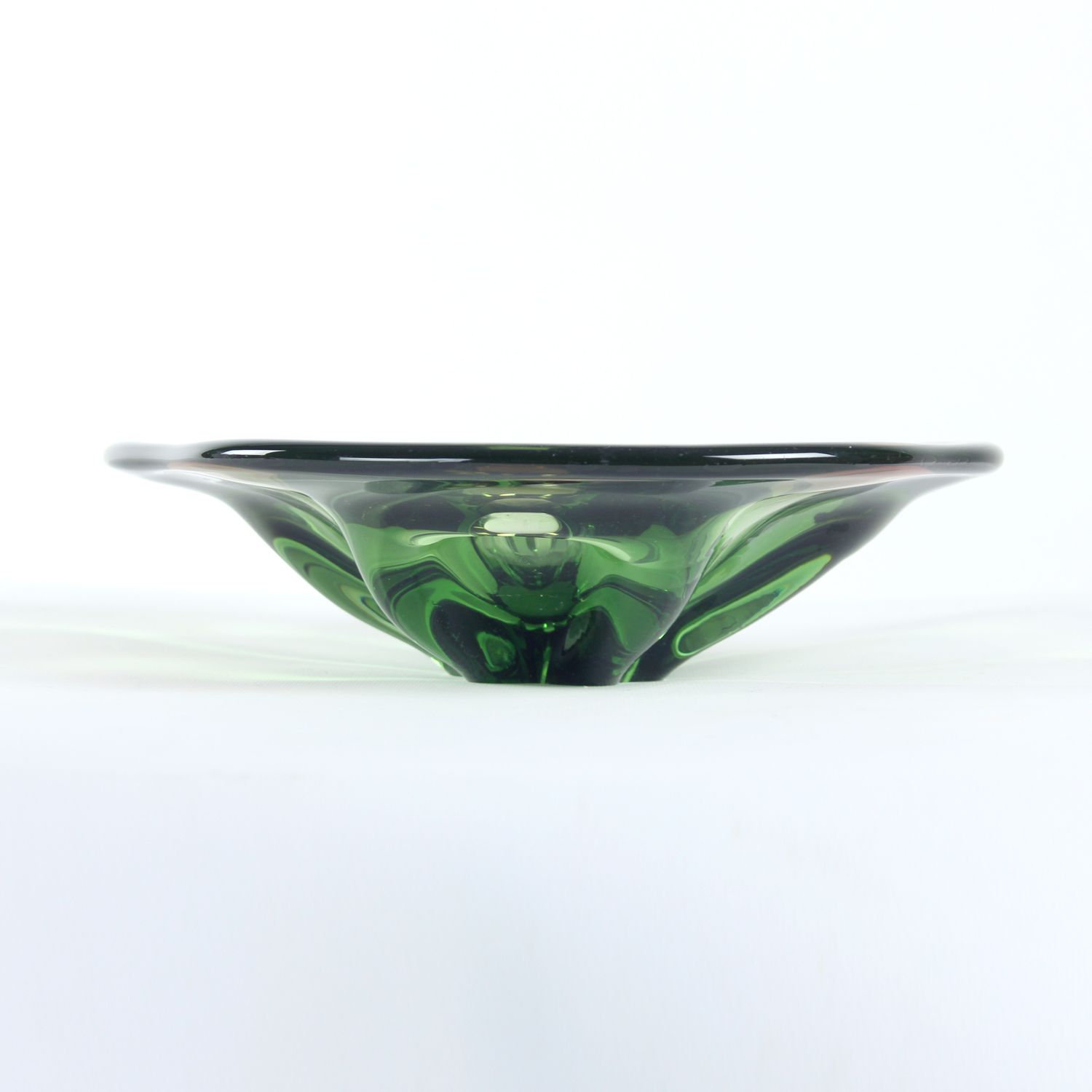 Vintage Art Glass Bowl By Frantisel Zemek For Mstisov Glass Factory, Czechoslovakia 1960s photo vintage