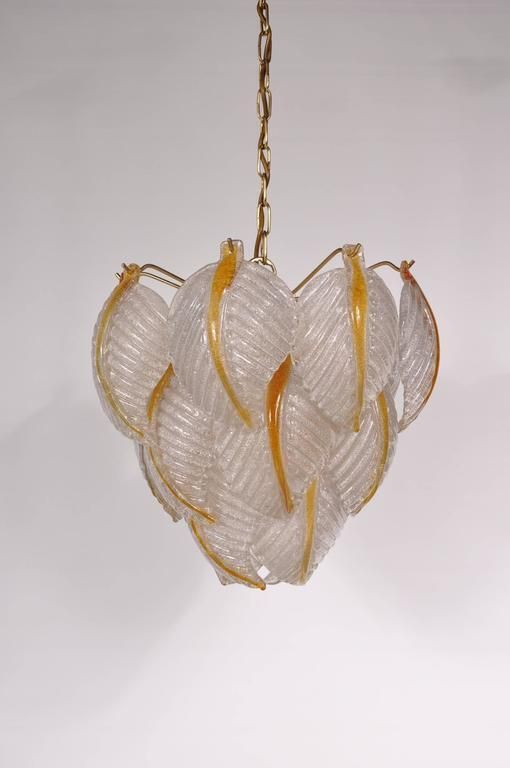 1960s Murano Glass Ceiling Lamp By Mazzega, Italy photo furniture