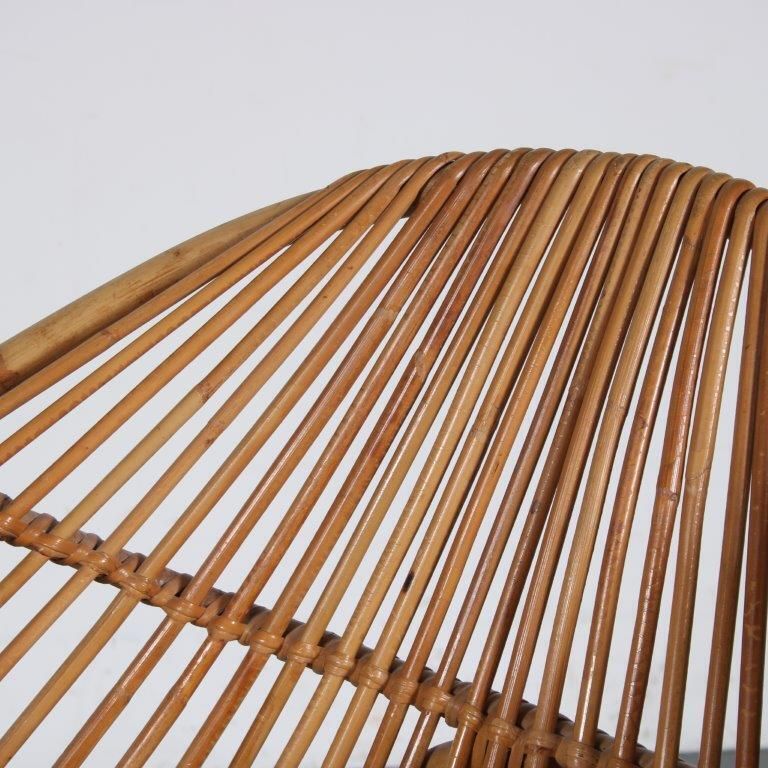 1950s Rattan Chair By Rohé, Netherlands photo for sale