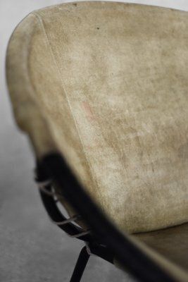 photo buy Mid Century Modern German Earthy Green Suede Circle Balloon Chair By Lusch Erzeugnis For Lusch & Co., 1960s