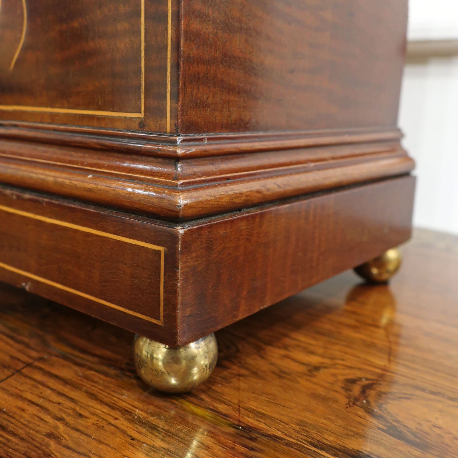 Edwardian Mahogany Single Fusee Timepiece Mantel Clock By W. Burton photo vinterior