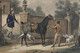 photo vintage Two Color Engravings Enhanced With Gouache Signed Carle Vernet