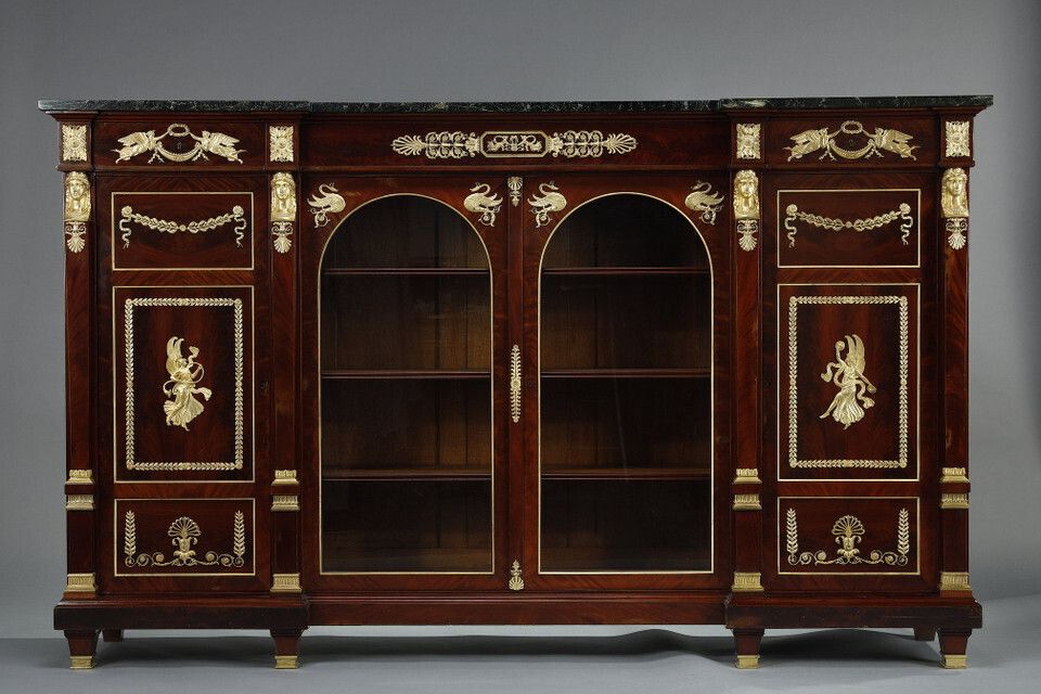 Large Low Bookcase In Mahogany And Mahogany Veneer photo for sale
